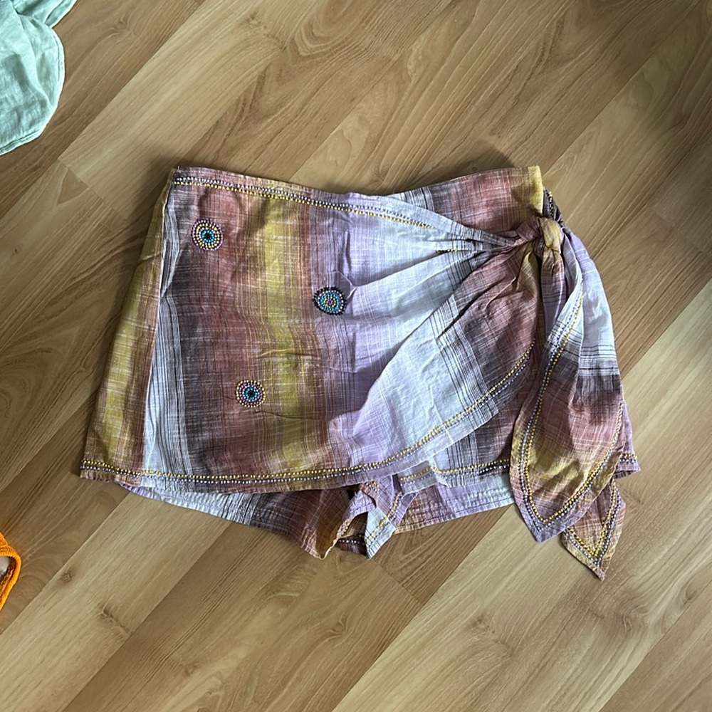 zara skort front tie